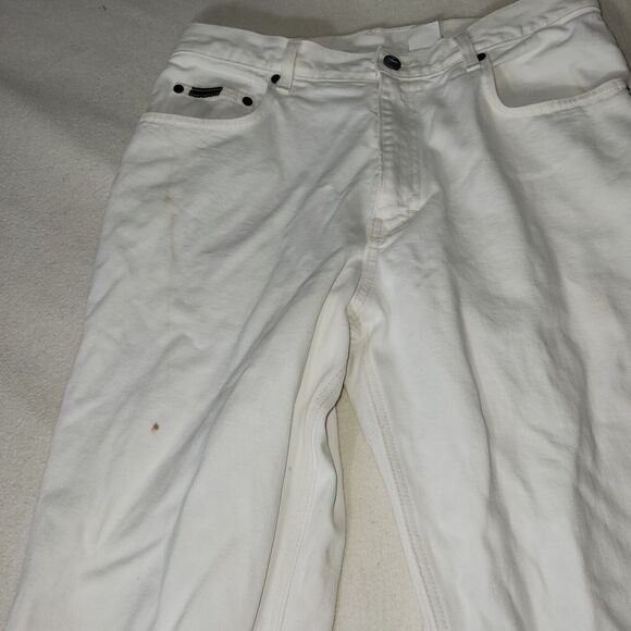 Vtg Calvin Klein Jeans Mens Size 34X30 White Denim Pants Preppy Retro Workwear - Picture 10 of 16